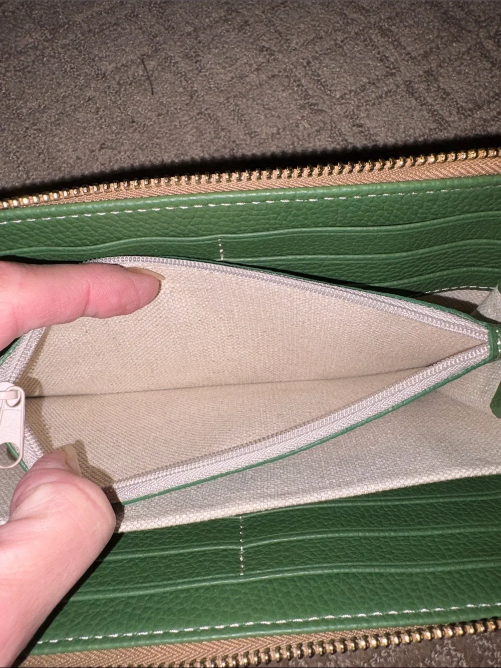 Dooney and Bourke large zip around wallet in Lucca leather